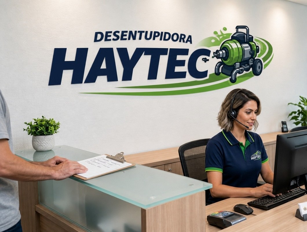 Equipe de técnicos profissionais da Haytec Desentupidora em São Paulo